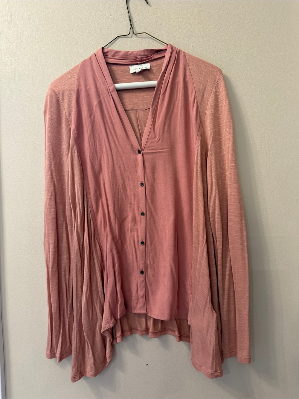 Lucky Brand Dusky Rose Button-Down Women's Top